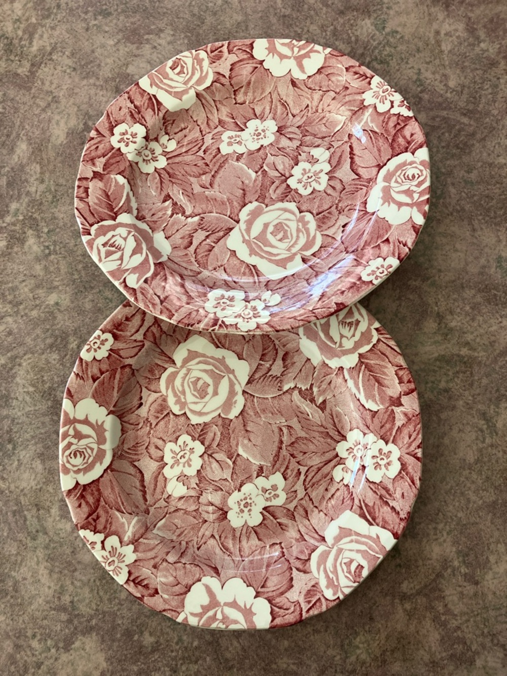 Burleigh Victorian Chintz Pink Salad Plates